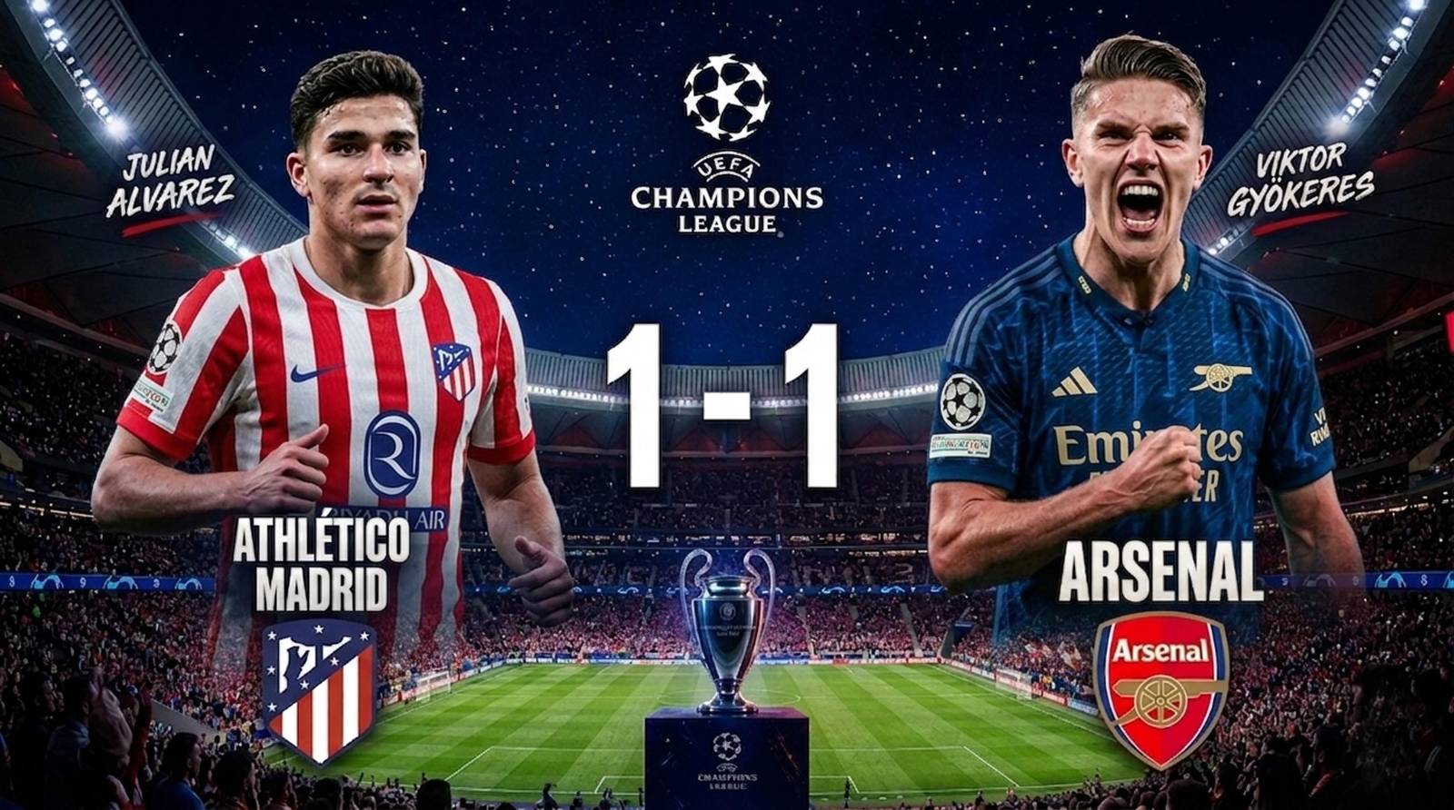 Match nul tendu Atlético madrid arsenal ligue des champions