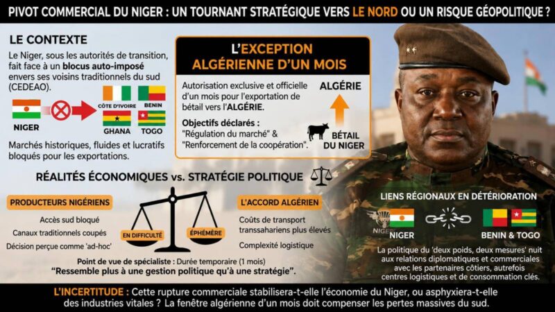 Niger : comment un mois d’exportations vers l’Algérie tente de masquer le blocus du sud