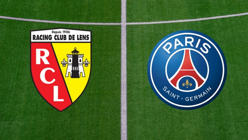 affiche du match Lens PSG en direct