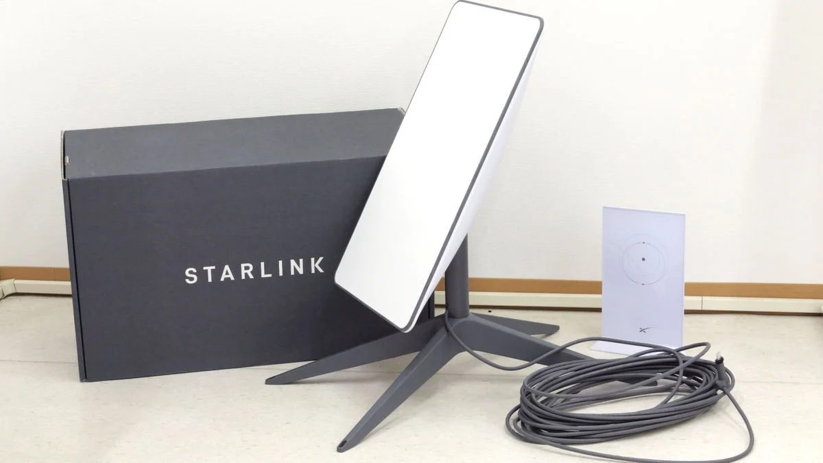 Antenne Starlink installée au Sénégal
