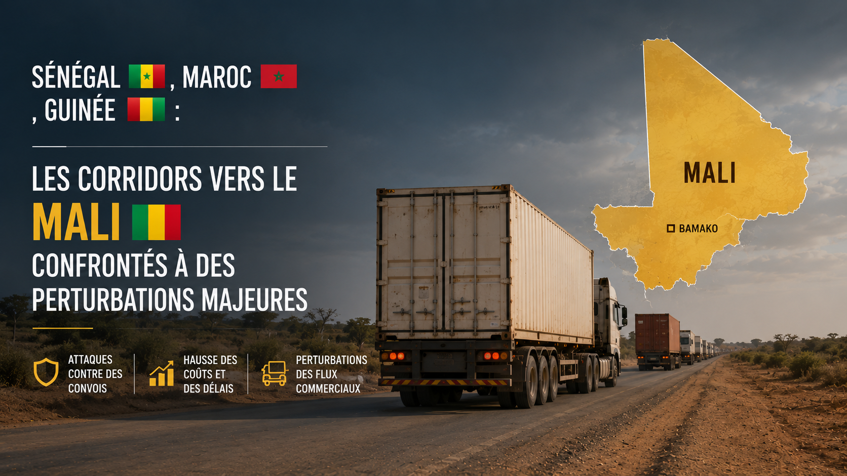 Les axes routiers du Mali sous tension : défis pour l&rsquo;approvisionnement régional