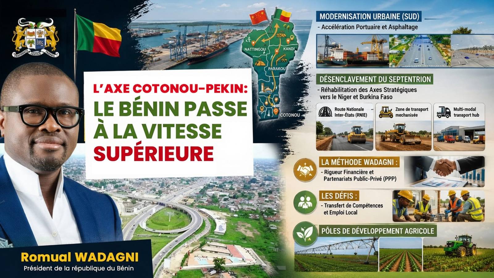 Le Bénin sous Romuald Wadagni : une nouvelle dynamique pour le partenariat sino-béninois