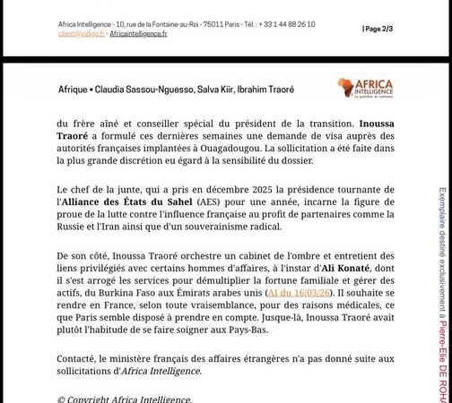 Burkina Faso : le paradoxe entre la rhétorique de rupture et les démarches privées de la famille Traoré