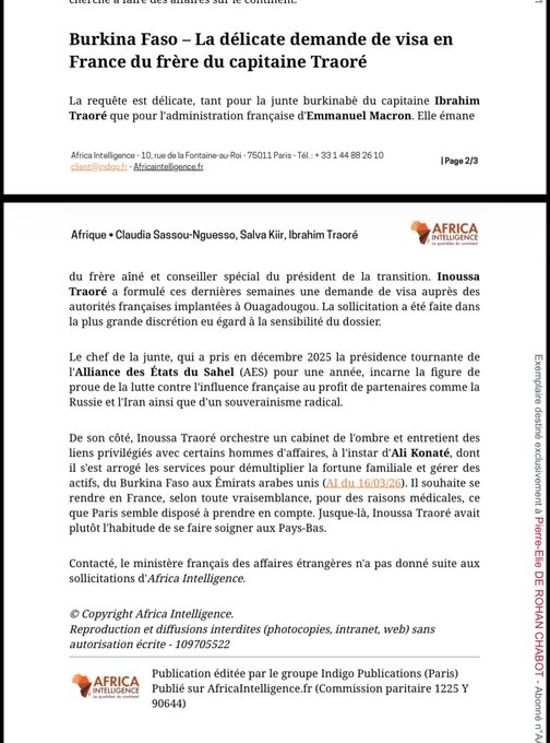 Burkina Faso : le paradoxe entre la rhétorique de rupture et les démarches privées de la famille Traoré