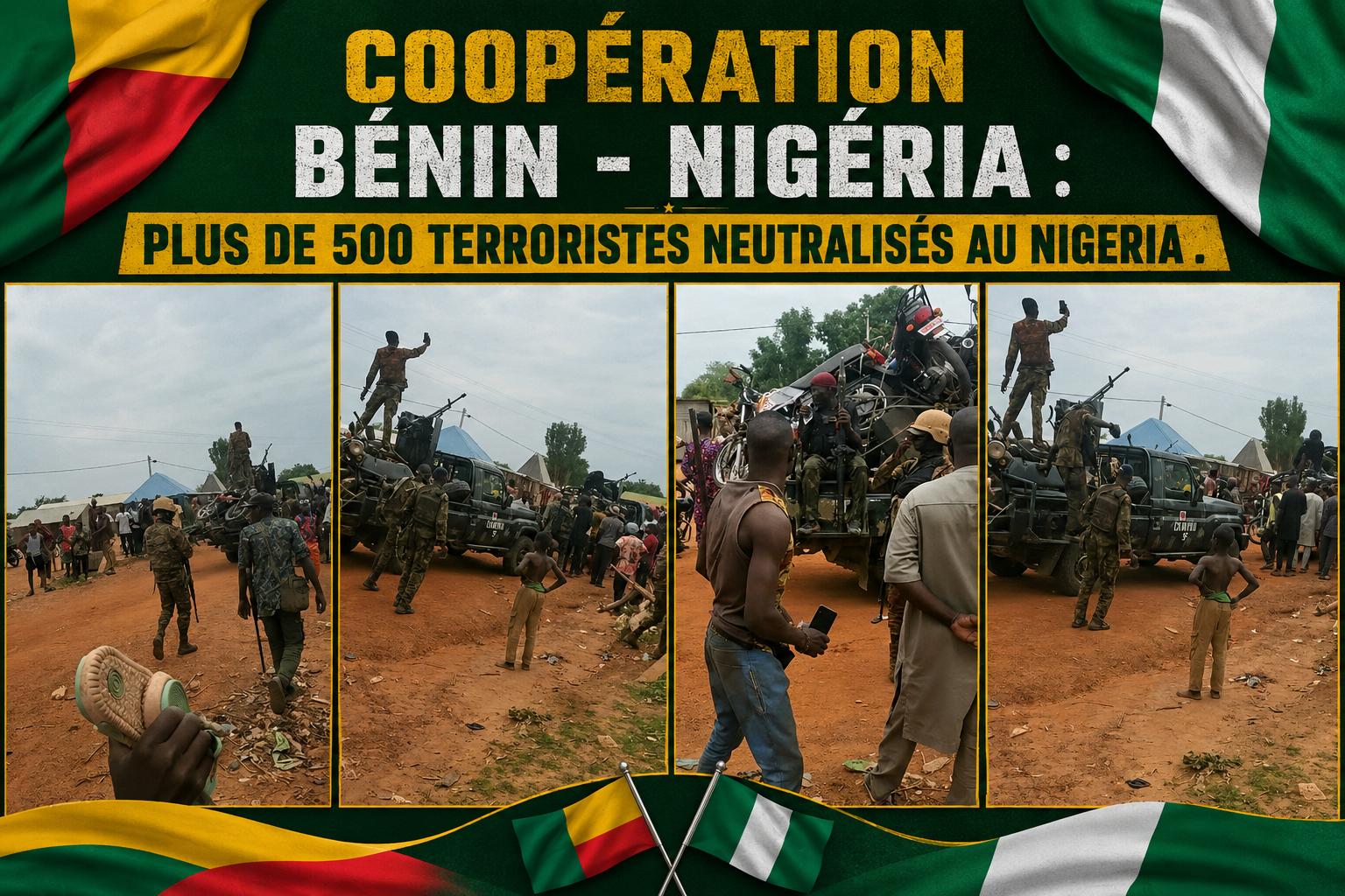 Opération militaire Nigeria Bénin : 500 terroristes éliminés à Babanna, la population exulte