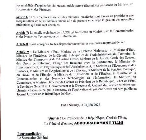 Niger : restructuration des services de l’État pour une gestion plus rigoureuse des finances publiques