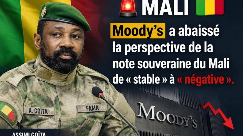 Mali : l&rsquo;agence Moody&rsquo;s alerte sur les risques économiques et financiers