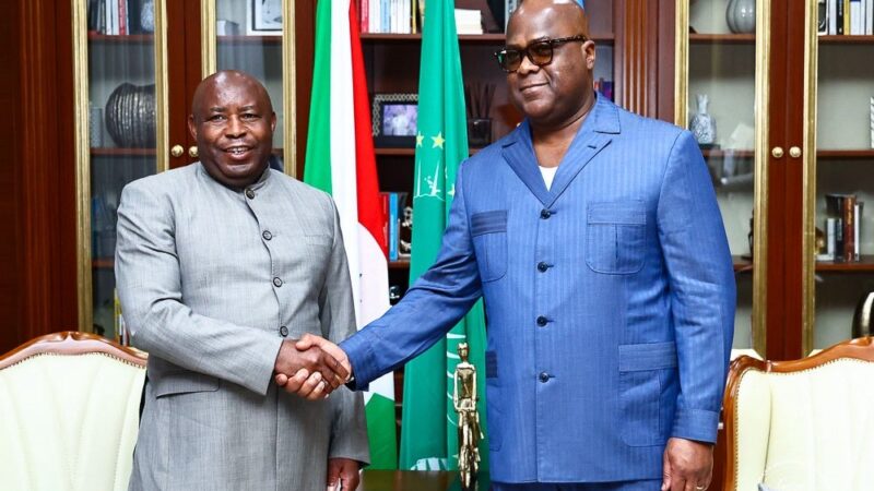 Congo-Kinshasa: Les présidents Félix Tshisekedi et Évariste Ndahishimiye discutent sécurité et coopération à Kinshasa