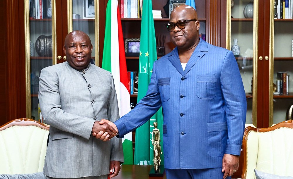 Congo-Kinshasa: Les présidents Félix Tshisekedi et Évariste Ndahishimiye discutent sécurité et coopération à Kinshasa