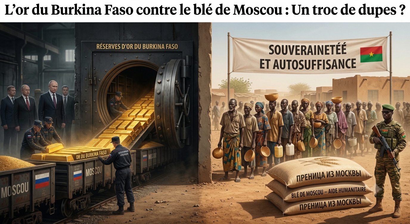 Le Burkina Faso échange son or contre le blé russe : une souveraineté en trompe-l&rsquo;oeil