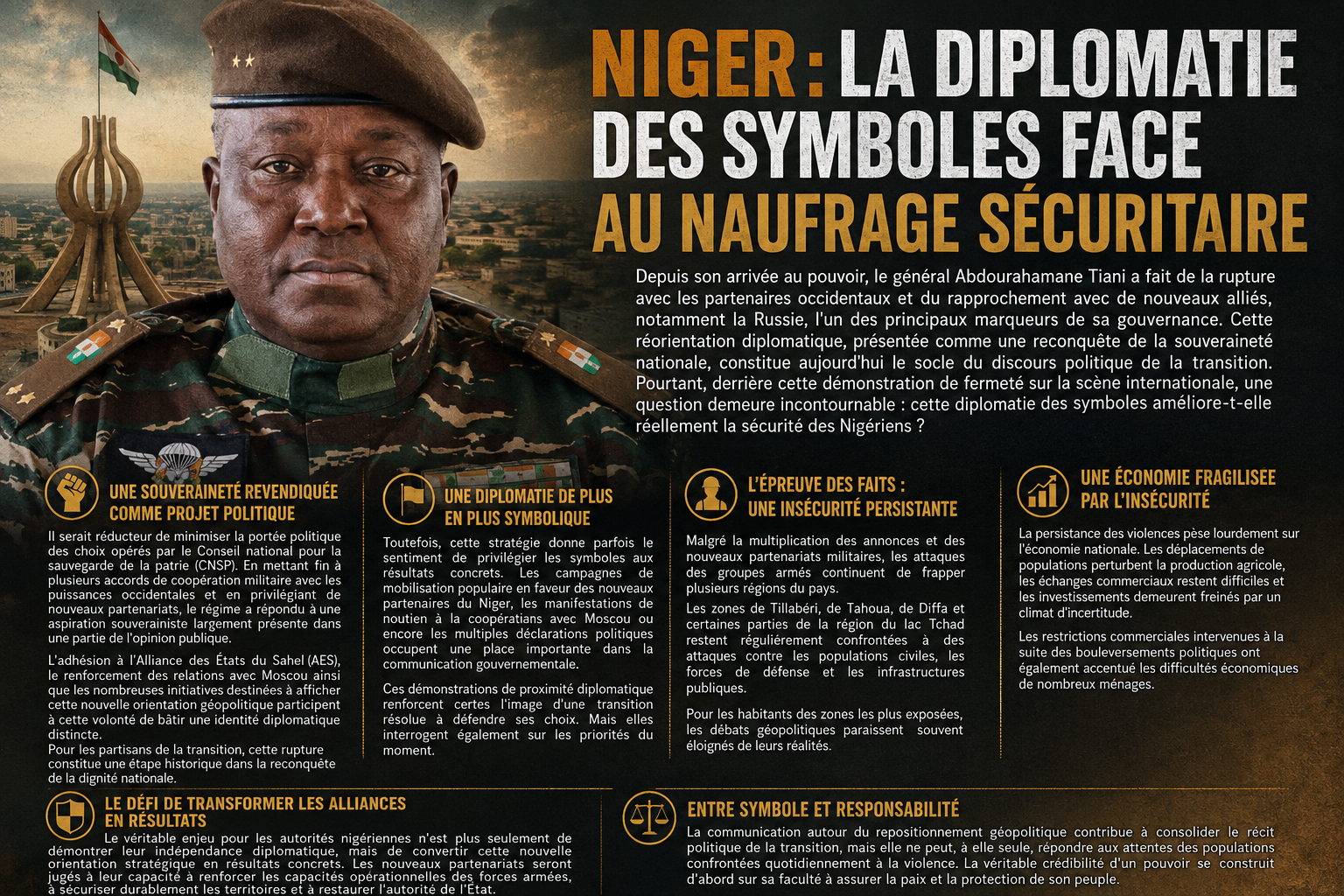 Niger : entre affirmation de souveraineté et urgence sécuritaire