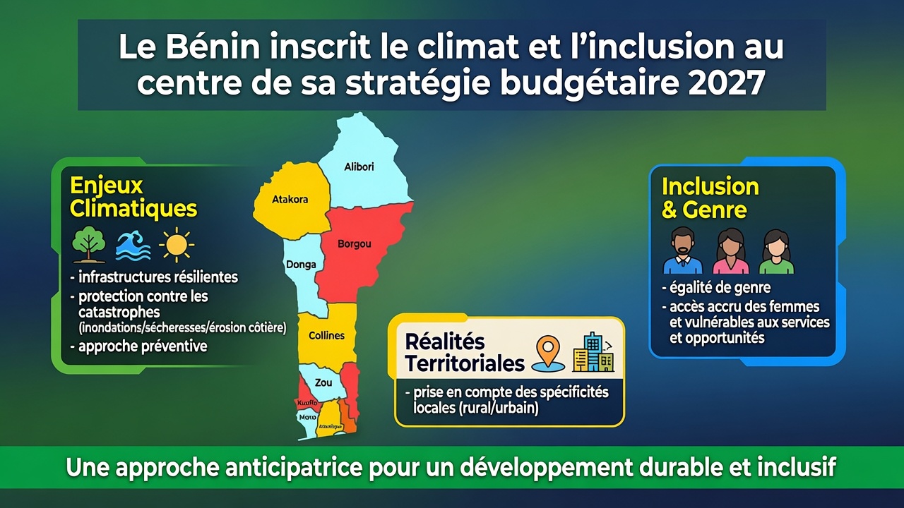 Le Bénin place le climat et l&rsquo;équité au cœur de son budget 2027