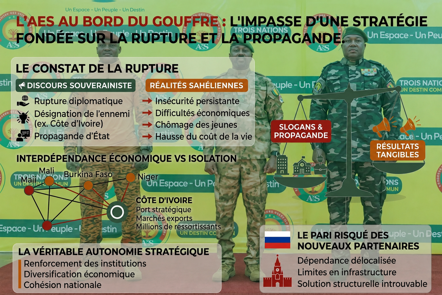 L&rsquo;alliance des états du Sahel à la croisée des chemins : entre ambitions souverainistes et impératifs de résultats