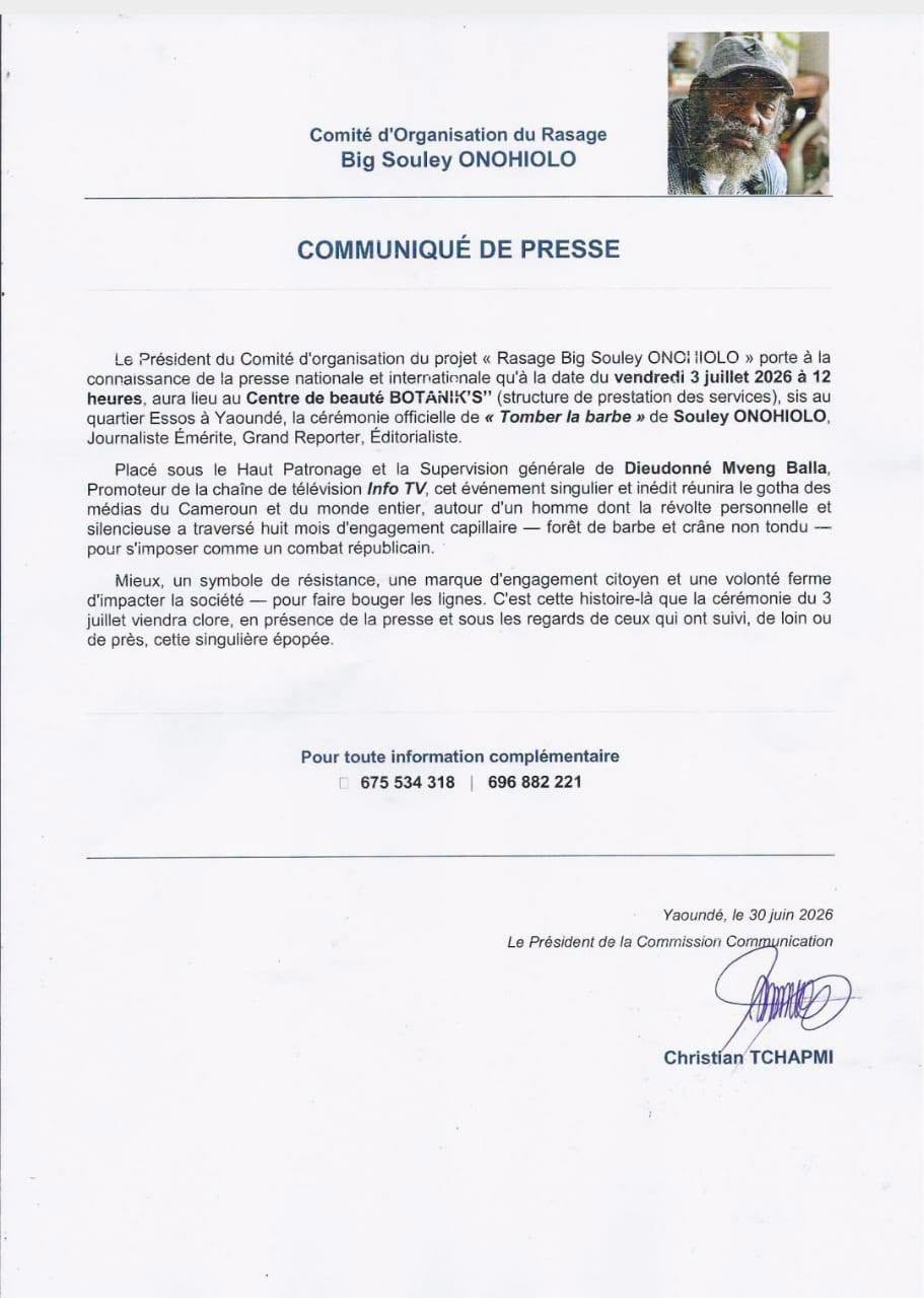 Souley Onohiolo rasage