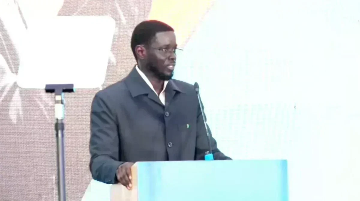 Le président Bassirou Diomaye Faye lors de son discours Le président Bassirou Diomaye Faye lors de son discours