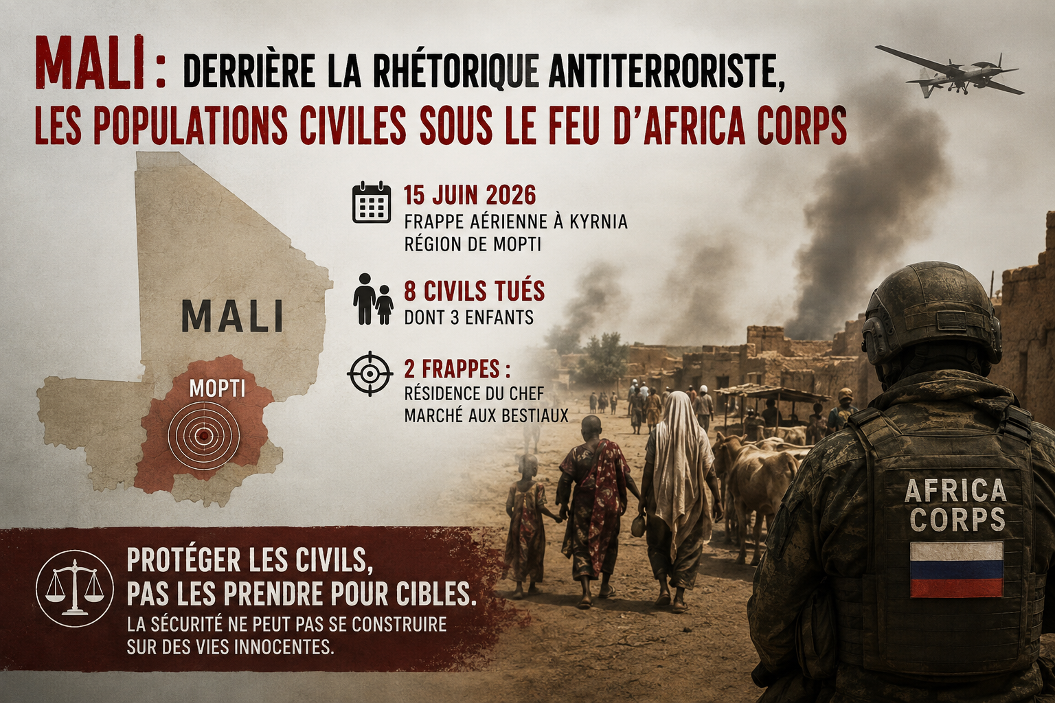 Mali : les dérives des frappes d&rsquo;Africa Corps et le sort des civils de Mopti