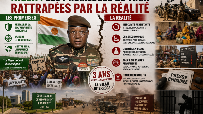 Tiani au Niger : le rêve souverainiste face à la dure réalité