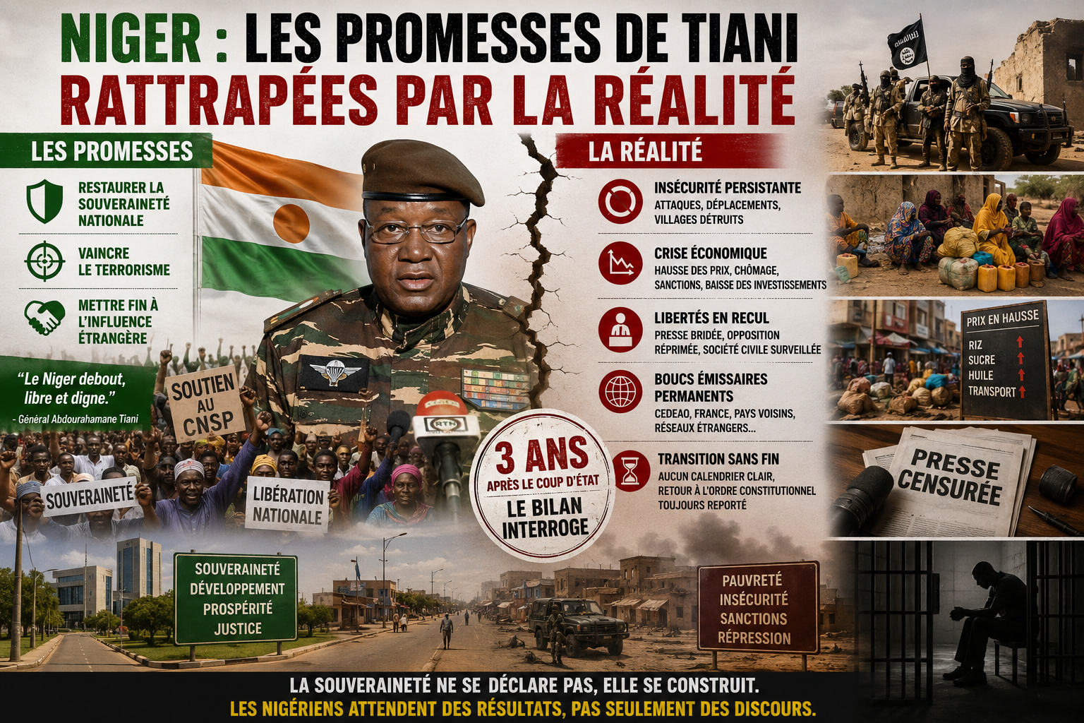 Tiani au Niger : le rêve souverainiste face à la dure réalité