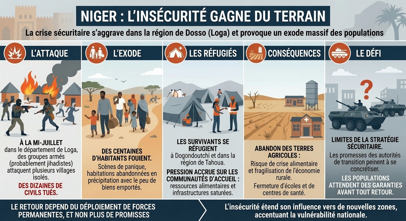 Niger : l&rsquo;escalade des attaques jihadistes pousse des centaines de personnes à fuir