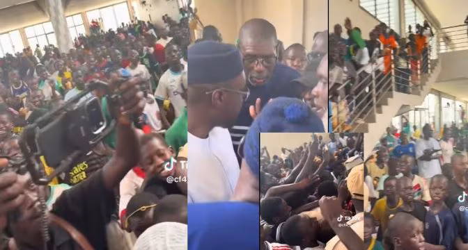 Ousmane Sonko interrompu par une mobilisation à Koki
