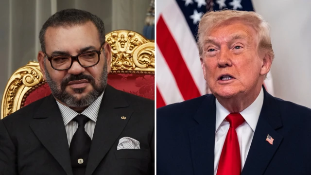 Le roi Mohammed VI et Donald Trump lors d’un sommet diplomatique