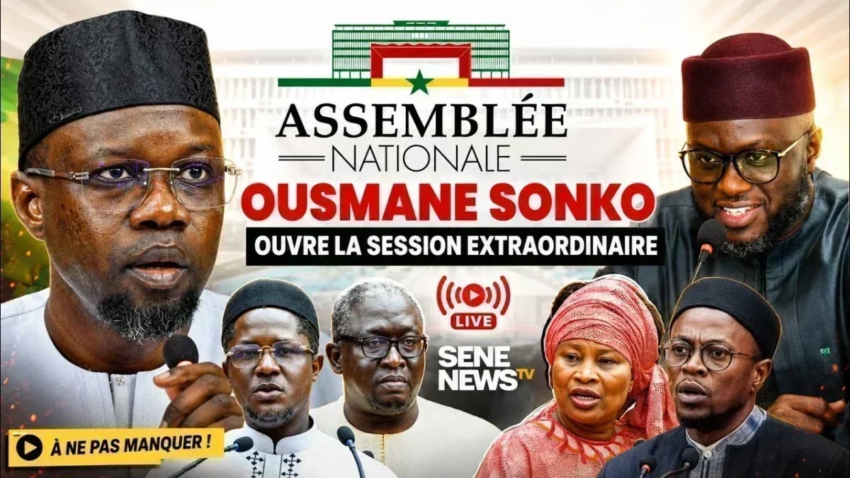 Débats à l'Assemblée nationale sénégalaise lors de la session extraordinaire