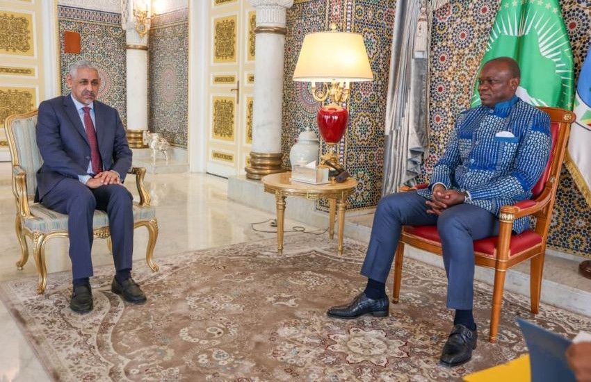 Rencontre entre Sidi Ould Tah, président de la BAD, et le président gabonais Brice Clotaire Oligui Nguema