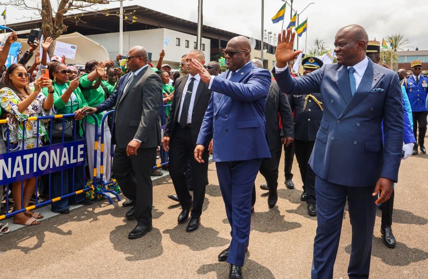 Les présidents Oligui Nguema et Félix Tshisekedi à Libreville
