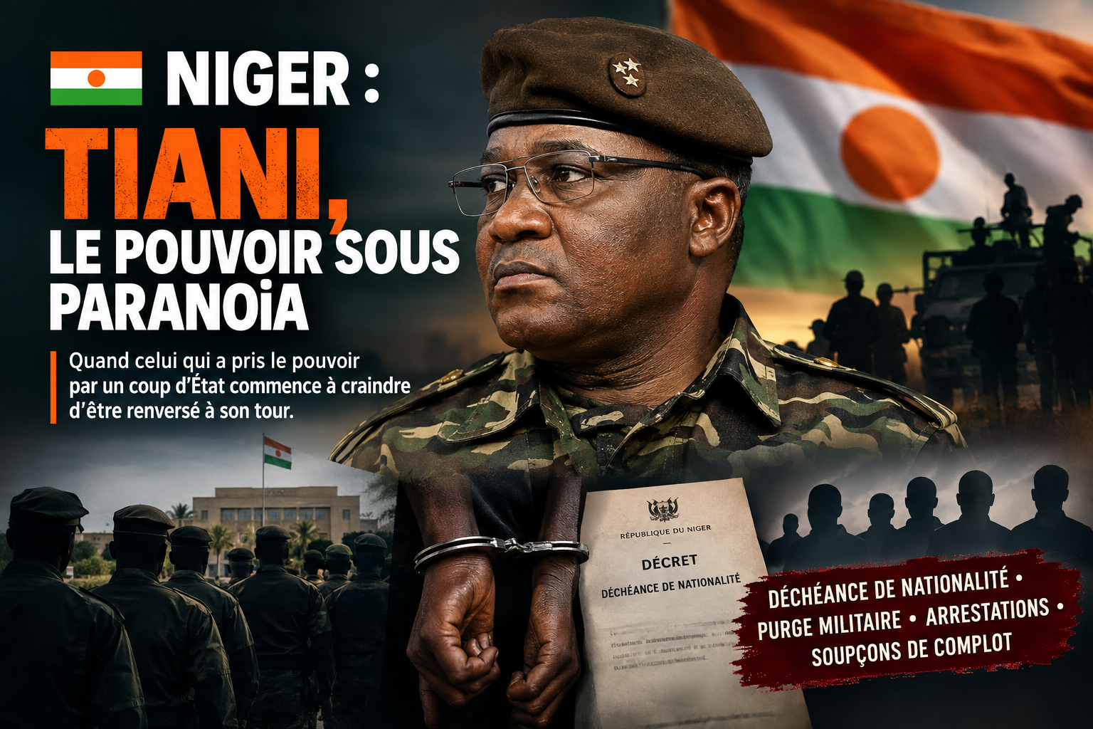 Niger : le général Tiani face à la purge post-putsch et au spectre de l&rsquo;ennemi intérieur