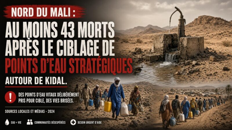 Kidal : la destruction des puits fait-elle basculer le nord du Mali dans une crise irréversible ?