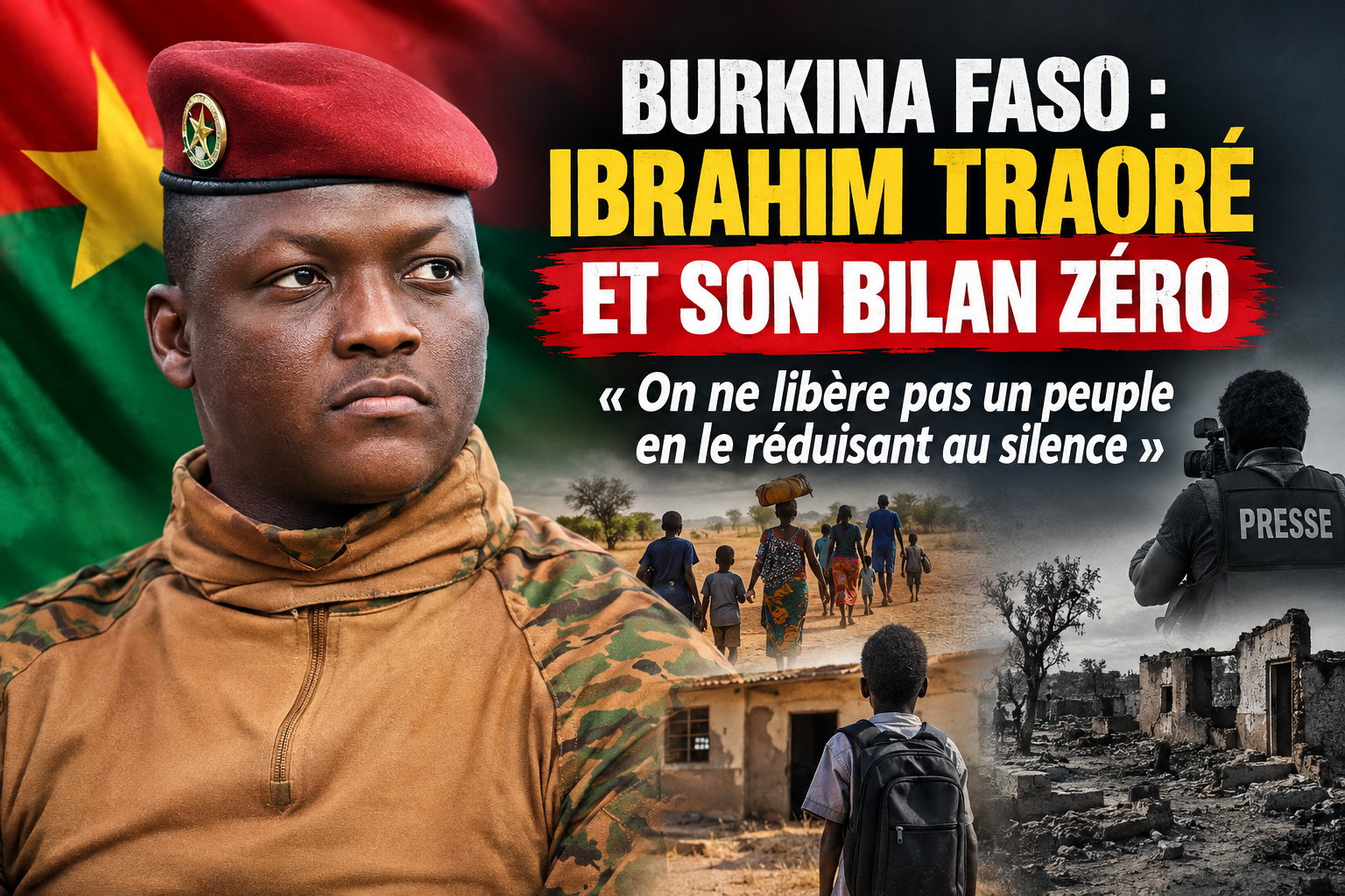 Burkina Faso : quatre ans de pouvoir, ce que cachent les discours officiels